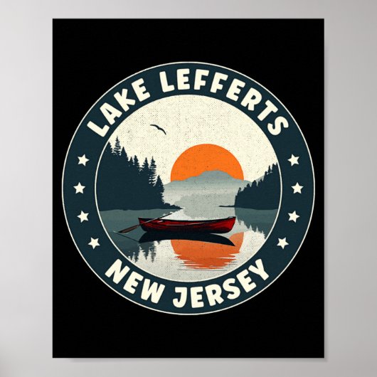 Lake Lefferts New Jersey Sunset T Shirt  Poster (Voorkant)