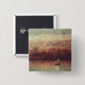 Lake Leman met Setting Sun, c.1876 Vierkante Button 5,1 Cm (Voorkant /achterkant)