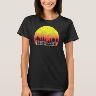 Lake Lemon Indiana Retro Schilderachtig Sunset Gra T-shirt