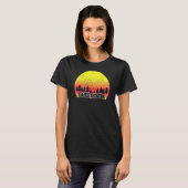 Lake Lemon Indiana Retro Schilderachtig Sunset Gra T-shirt (Voorkant volledig)
