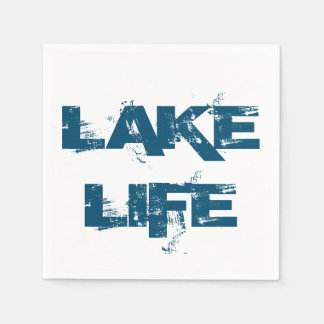 Lake Life Blue Distressed Font Servet
