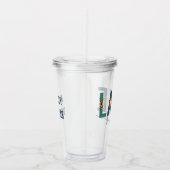 Lake Life Cheetah Print Typografie Acryl Drinkbeker (Rechts)