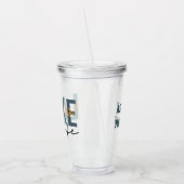 Lake Life Cheetah Print Typografie Acryl Drinkbeker (Links)