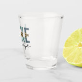 Lake Life Cheetah Print Typografie Shot Glas (Rechts)