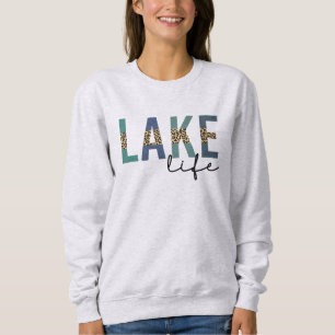 Lake Life Cheetah Print Typografie Trui