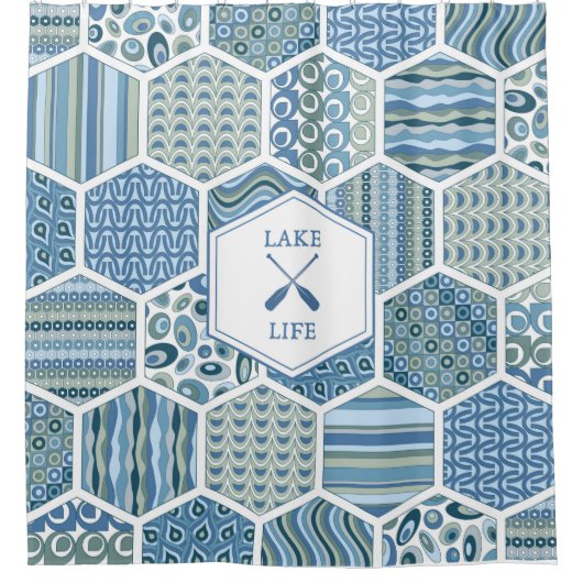 Lake Life Collage Douchegordijn (Voorkant)