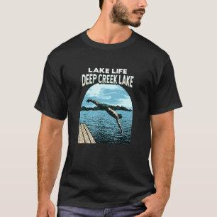 Lake Life Deep Creek Lake Zwemmen Maryland Zwemmen T-shirt