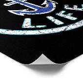 Lake Life Fishing Boating Saying Fisherman Vacatio Poster (Hoek)