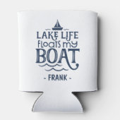 Lake Life Floats My Boat Personalized Blikjeskoeler (Achterkant)
