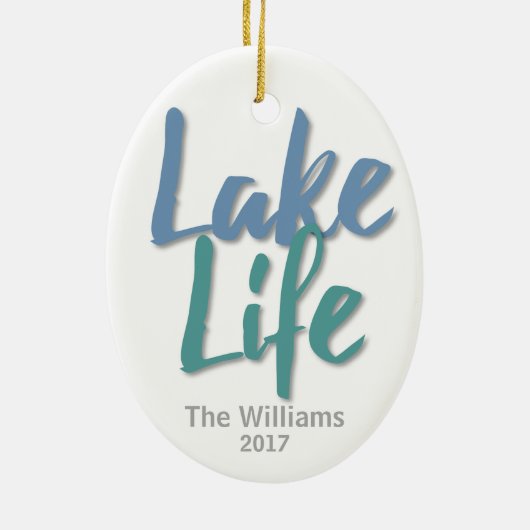 Lake Life Keramisch Ornament (Achterkant)