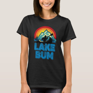 Lake Life Lake Bum Retro noodlijdende bergkano T-shirt