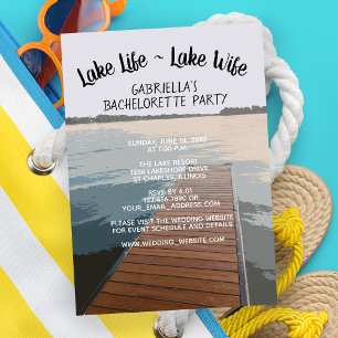 Lake Life - Lake Wife Boat Dock Bachelorette Party Kaart