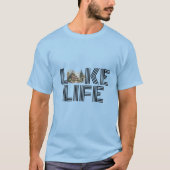 Lake Life Met Waterverf Cabin T-shirt (Voorkant)