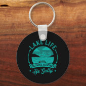 Lake Life omdat stranden zijn zout Grappig Schatti Sleutelhanger (Voorkant)