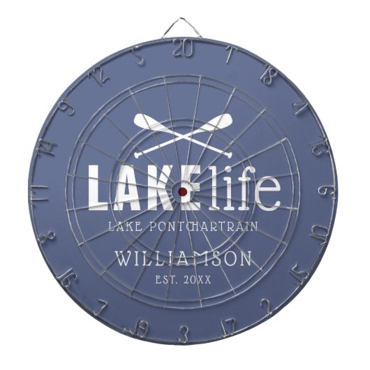 Lake Life Paddles, gepersonaliseerd Dartbord (Voorkant)