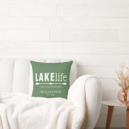 Lake Life Paddles Groen Kussen