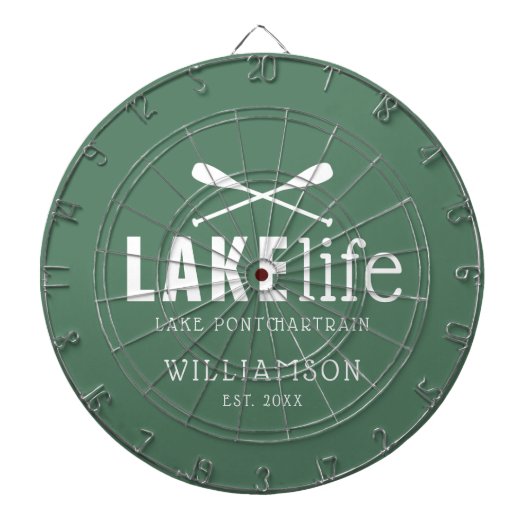 Lake Life Paddles Persoonlijk Dartbord (Voorkant)