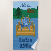 Lake Life Personalized Strandlaken (Voorkant)