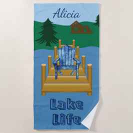 Lake Life Personalized Strandlaken