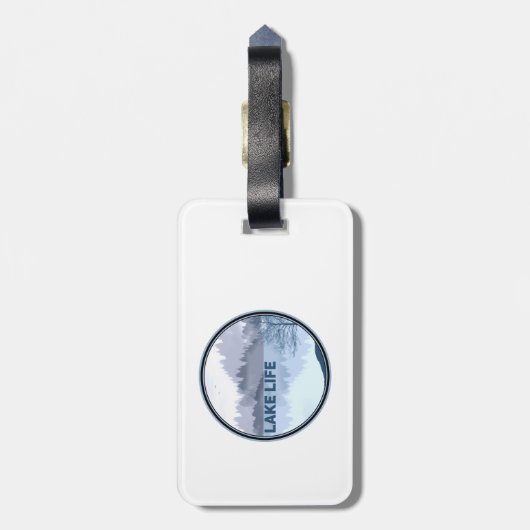 Lake Life Reflection Bagagelabel (Achterkant verticaal)