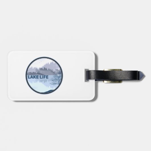 Lake Life Reflection Bagagelabel (Achterkant horizontaal)