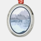 Lake Life Reflection Metalen Ornament (Links)