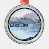 Lake Life Reflection Metalen Ornament (Voorkant)