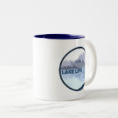 Lake Life Reflection Tweekleurige Koffiemok (Voorkant rechts)