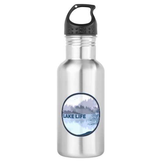 Lake Life Reflection Waterfles (Voorkant)
