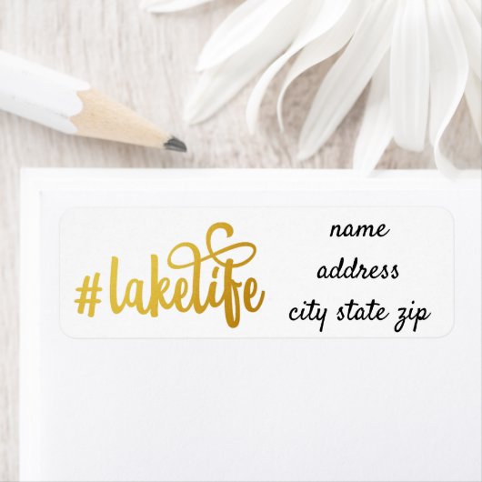 ** #LAKE LIFE ** RETUREUZE ADRESETIKET ETIKET (Insitu)