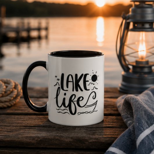 Lake Life Rustic Lake House Camper Cabin Mok
