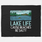 Lake Life Salty Beaches Fleece Deken (Voorkant (Horizontaal))