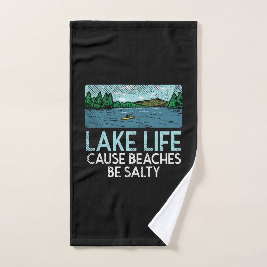 Lake Life Salty Beaches Handdoek (Handdoek)