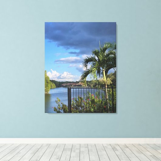 Lake Life Stretched Canvas Print (Insitu (Houten vloer))