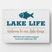 Lake Life Welcome to Our Lake House WIFI-teken Fotoplaat (voorkant)