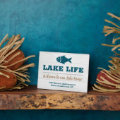 Lake Life Welcome to Our Lake House WIFI-teken Fotoplaat (Zijkant)