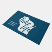 Lake Life Wisconsin Gepersonaliseerd Lake Name Deurmat (Schuin)