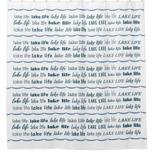 Lake Life Words Douchegordijn (Voorkant)