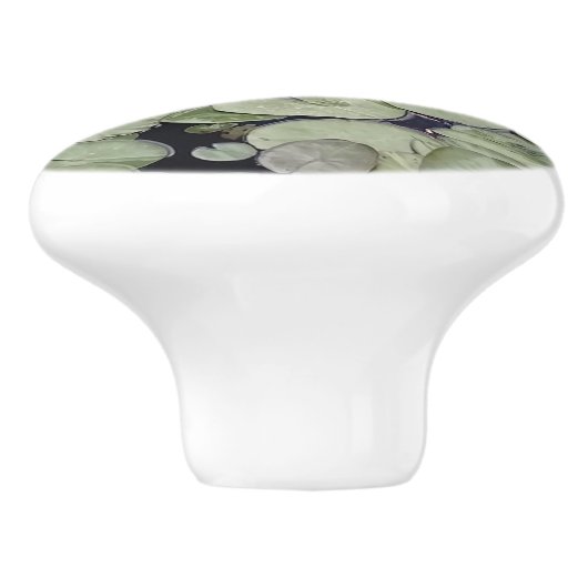 Lake Lily Pad Explosion Keramische Knop (Zijkant)