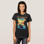 Lake Livingston Boot Zonsondergang Reis T-Shirt (Voorkant volledig)