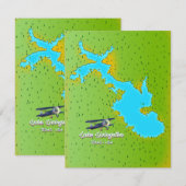 Lake Livingston Texas kaart (Voorkant / Achterkant)