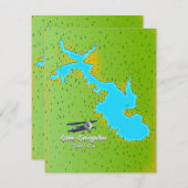 Lake livingston Texas map (Voorkant / Achterkant)