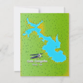 Lake livingston Texas map (Achterkant)