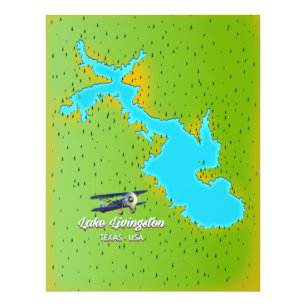 Lake livingston Texas map Foto Afdruk