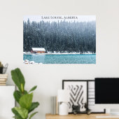Lake Louise Alberta Canada Foto in Winter Poster (Thuiskantoor)