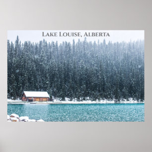 Lake Louise Alberta Canada Foto in Winter Poster