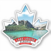 Lake Louise, Alberta Canada Maple Leaf Sticker (Voorkant)