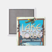 Lake Louise, Alberta Canada reisposter Magneet (Voorkant / Achterkant)