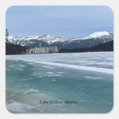 Lake Louise, Alberta Canadese Rockies Vierkante Sticker (Voorkant)