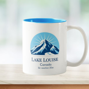 Lake Louise Banff Alberta Canada ski-souvenir Tweekleurige Koffiemok